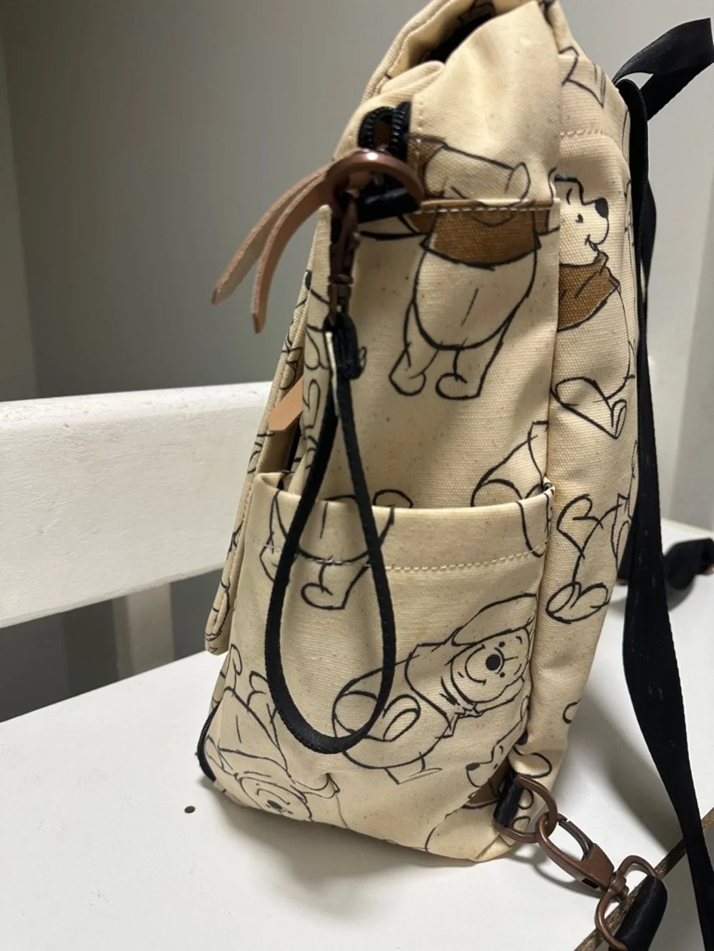 Winnie the Pooh Canvas diaper Crossbody/ BackBag